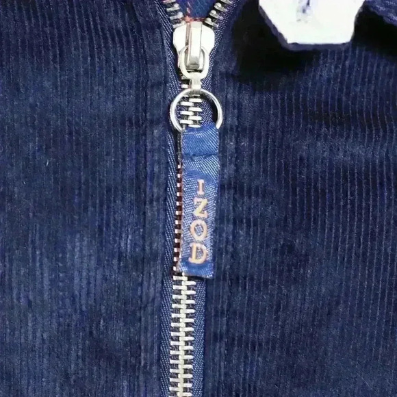 Kids IZOD Size 5 navy blue 100% Cotton corduroy jacket flannel lining, pockets - Picture 3 of 11